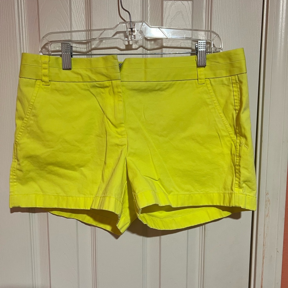 J. Crew Yellow Bermuda Shorts Vibrant Cotton Blend